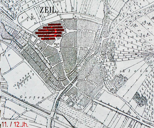 Bebauung Zeils im 11./12. Jh.