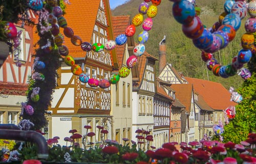 Blick vom Osterbrunnen auf die Speiersgasse